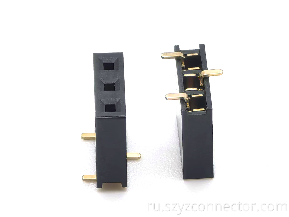 2.54mm Pitch Female Header Connector Single Row SMT H:7.1mm 1*3P